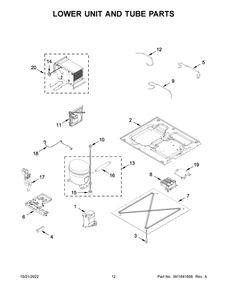 Lower Unit And Tube Parts Diagram and Parts List for JBZFL30IGX10  Jenn-Air Freezer
