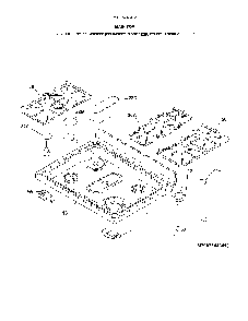 Main Top Diagram and Parts List for 79075443412  Kenmore Range