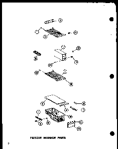 Section 12 Diagram and Parts List for SRI-22E-P74100-11W  Amana Refrigerator