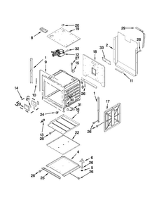 Lower Oven Parts Diagram and Parts List for JJW2730WB02  Jenn-Air Wall Oven