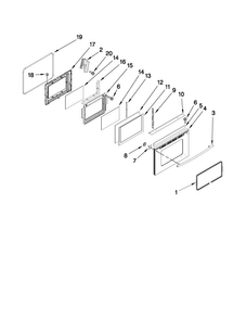 Lower Door Parts Diagram and Parts List for JGR8895BDS13  Jenn-Air Range