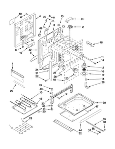Chassis Parts Diagram and Parts List for MES5775BCW20  Maytag Range