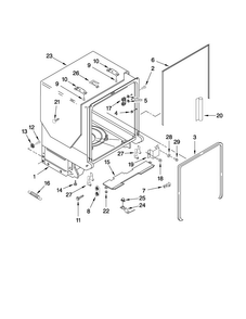Tub And Frame Parts Diagram and Parts List for JDB3200AWS2  Jenn-Air Dishwasher