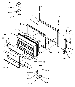 Freezer Door Diagram and Parts List for TG18R2-P1181701WW  Amana Refrigerator