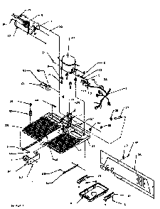 Machine Compartment Diagram and Parts List for 85165-P1117113WE  Amana Refrigerator