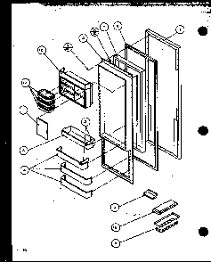 Refrigerator Door Diagram and Parts List for SZI20ML-P1120101WL  Amana Refrigerator