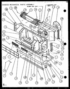 Chassis Mechanical Parts Assembly (pth12300er/p9812629r) (pth12400er/p9872129r) Diagram and Parts List for PTH12300ER P9812615R Amana Air Conditioner