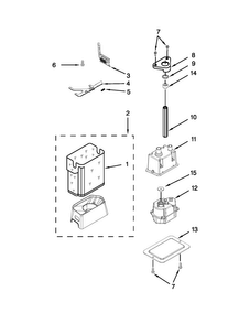 Motor And Ice Container Parts Diagram and Parts List for JS48SEDUDW14  Jenn-Air Refrigerator