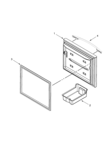 Freezer Door Parts Diagram and Parts List for MFW2055YEM02  Maytag Refrigerator