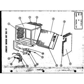Lu Coil And Housing Assembly Diagram and Parts List for EA48X P52801-5C Amana Air Conditioner