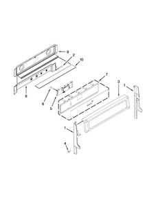 Control Panel Parts Diagram and Parts List for MGT8775XS04  Maytag Range