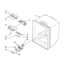 Refrigerator Liner Parts Diagram and Parts List for 5GFC20PRYW0  Maytag Refrigerator