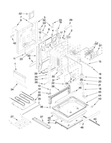 Chassis Parts Diagram and Parts List for JES8850BAS20  Jenn-Air Range