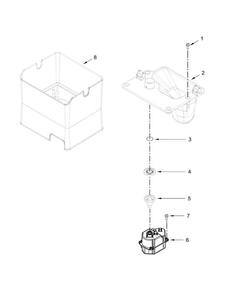 Motor And Ice Container Parts Diagram and Parts List for MFT2574DEH02  Maytag Refrigerator