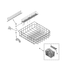 Lower Rack Parts Diagram and Parts List for MDB8959AWB3  Maytag Dishwasher
