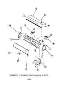 Graphic Panel, Control/controls Diagram and Parts List for LW2001W2-PLW2001W2A  Amana Washer