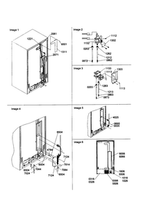 Cabinet Back Diagram and Parts List for SXD22S2L-P1303512WL  Amana Refrigerator