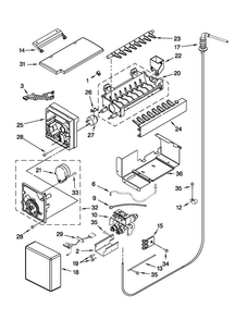 Icemaker Parts Diagram and Parts List for JS48PPDUDB02  Jenn-Air Refrigerator