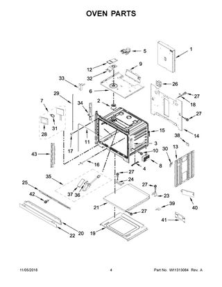 Oven Parts Diagram and Parts List for JJW3430DB03  Maytag Wall Oven