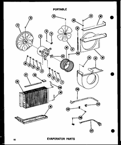 Evaporator Parts Diagram and Parts List for 11-2JM P54336-51R Amana Air Conditioner
