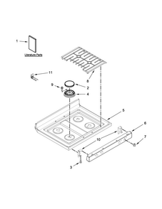 Cooktop Parts Diagram and Parts List for MGR7685AB2  Maytag Range