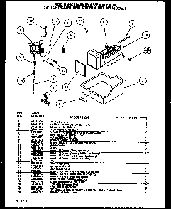 Icemaker Diagram and Parts List for 85161W-P1117111WW  Amana Refrigerator
