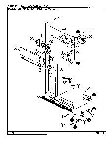 Fresh Food Compartment Diagram and Parts List for RC224RDA DS36B Magic Chef Refrigerator
