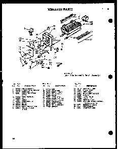 Icemaker Parts Diagram and Parts List for SRI19W-A-P60350-49WA  Amana Refrigerator
