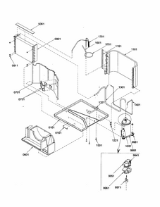 Chassis Assembly Diagram and Parts List for 10M12TA-P1214702R  Amana Air Conditioner