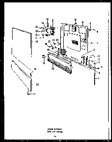 Section 1 Diagram and Parts List for DCS211-1H-OA  Caloric Dishwasher