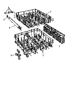 Rack Details Diagram and Parts List for DCR-225-1C-OM  Caloric Dishwasher