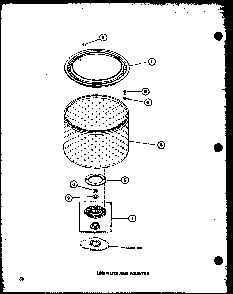 Lint Filter And Washtub Diagram and Parts List for TAA400 P77040-2W Amana Washer