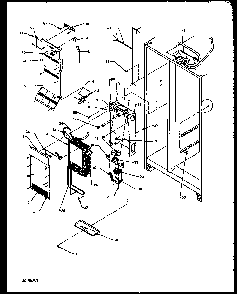 Evaporator And Air Handling Diagram and Parts List for 2599CIWEL-P1170601WL  Amana Refrigerator