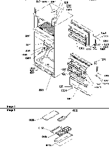 Door, Hinges And Accessories Diagram and Parts List for THI18TW-P1310701WW  Amana Refrigerator