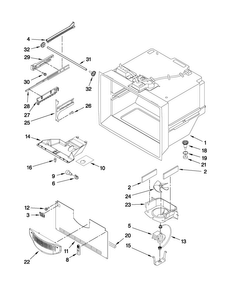 Freezer Liner Parts Diagram and Parts List for JBL2088WEM1  Jenn-Air Refrigerator
