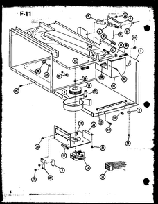 Blower/wiring Harness Diagram and Parts List for CRRL-8XA-P76438-5M  Amana Microwave