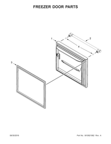 Freezer Door Parts Diagram and Parts List for MBB1957FEB00  Maytag Refrigerator