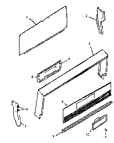 Backguard Diagram and Parts List for RLS666UL P1142768NL Caloric Range