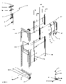 Fz Door Hinge And Trim Parts Diagram and Parts List for SQD25N2L-P1181317WL  Amana Refrigerator