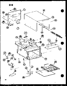 Outer Case Diagram and Parts List for RC-10SD P75750-4M Amana Microwave