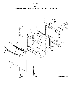 Door Diagram and Parts List for 79092622810  Kenmore Range