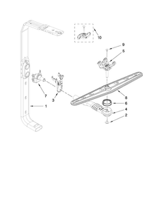 Upper Wash And Rinse Parts Diagram and Parts List for MDB4709PAB1  Maytag Dishwasher
