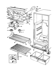 Fresh Food Compartment Diagram and Parts List for RB17KA-0AL-BG24A  Magic Chef Refrigerator