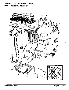 Unit Compartment & System Diagram and Parts List for RB19KA-4A AG64B Magic Chef Refrigerator