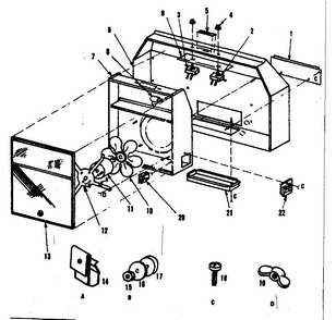 Range Hood Diagram and Parts List for 8505216700  Kenmore Range Hood