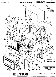 Section 1 Diagram and Parts List for 80 08001 Amana Microwave