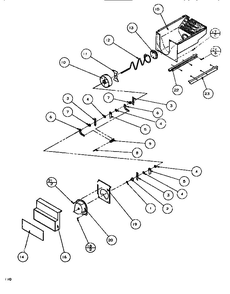 Crushed Ice Bucket 1 Diagram and Parts List for SBDE520K-P1109903W  Amana Refrigerator