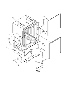 Tub And Frame Parts Diagram and Parts List for JDB8200AWS0  Jenn-Air Dishwasher