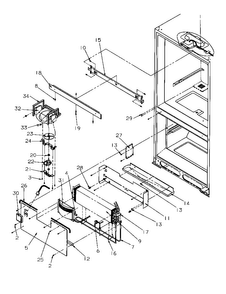 Evaporator Area Diagram and Parts List for BR22S6E-P1196703WE  Amana Refrigerator