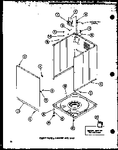 Front Panel Diagram and Parts List for TAA300 P75751-14W Amana Washer
